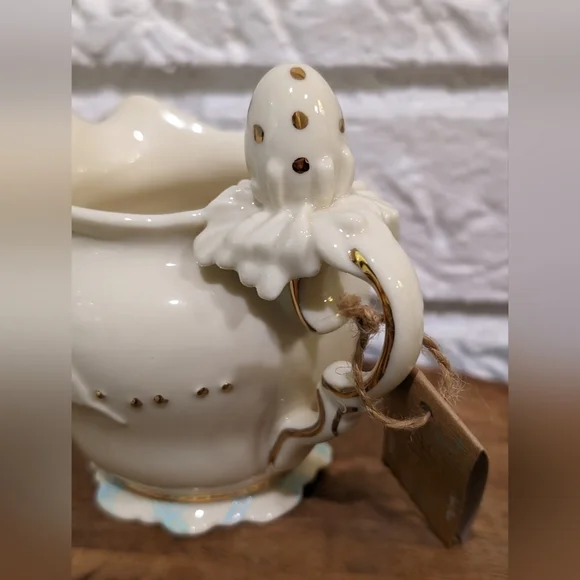 Glitterville Studios Creamer Dish Silkie Chicken Dolly Poulet Handmade Pitcher - Picture 3 of 12